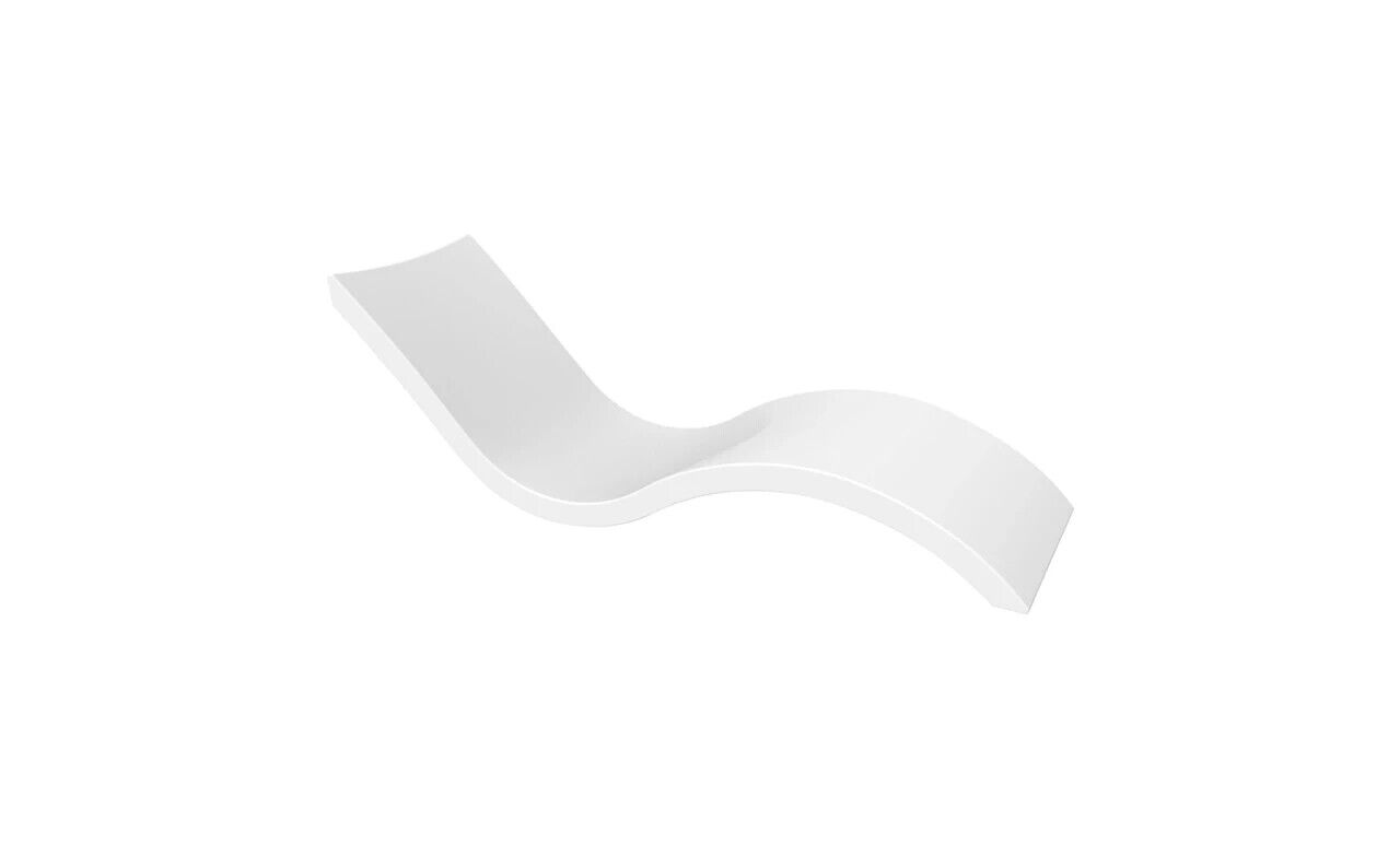 SIGNATURE WATER CHAISE WHITE ***FOR 0-9" OF WATER (LEDGE LOUNGER - LL-SG-C-W)