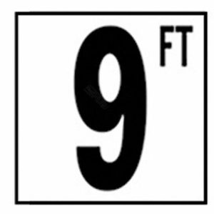 SMOOTH 9 FT DEPTH MARKER TILE - 5" (NPT - DM51-2090)