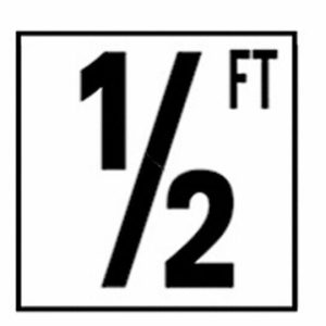 5IN SMOOTH 1/2 FT DEPTH MARKER TILE - 5" (NPT - DM51-2005)