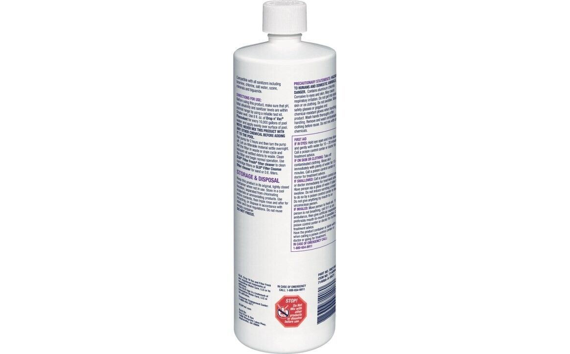 DROP N' VAC ; Flocculant - Debris Settling and Clearing, 32 OZ (GLB - 71408A) - Image 4