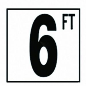 5IN NON-SKID 6 FT DEPTH MARKER TILE (NPT - DM52-2060)