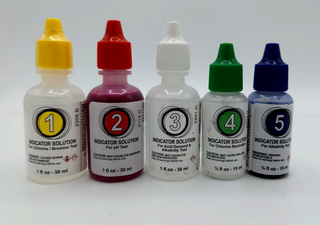 #1 - #5 POOLMASTER / POOLSTYLE TEST KIT REAGENTS **5 PACK! Full set!