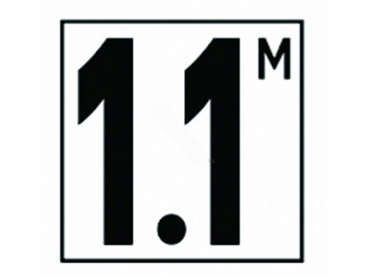 SMOOTH METRIC 1.1 M DEPTH MARKER TILE - 5" (NPT - DM51-516)