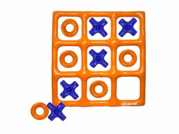 TIC TAC TOE POOL/ LAWN GAME (orange/blue - reversible) (POOLMASTER - 86182) - Image 2