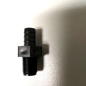 3/8" BARB X 0.25" MPT BARB ADAPTER - BLACK (WATERWAY - 672-4350)