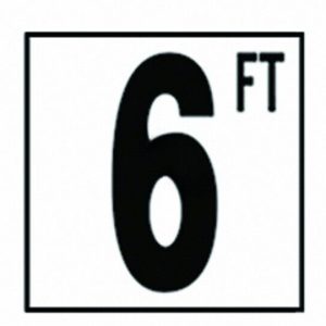 SMOOTH 6 FT DEPTH MARKER TILE - 5"  (NPT - DM51-2060)