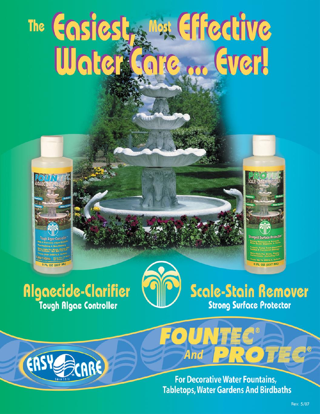 FOUNTEC - POWERFUL FOUNTAIN ALGAE TREATMENT & MORE, 64 OZ (EASYCARE - 50064) - Image 2