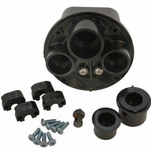 BLACK PLASTIC 3-HOLE JUNCTION BOX (CONSOLIDATED MANUFACTURING,INC - JBP75175)