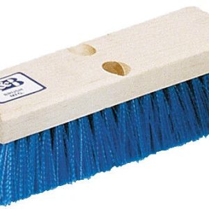 10" BLUE/WHITE BRISTLE WOOD BACK DECK BRUSH(A&B BRUSH - 6020)