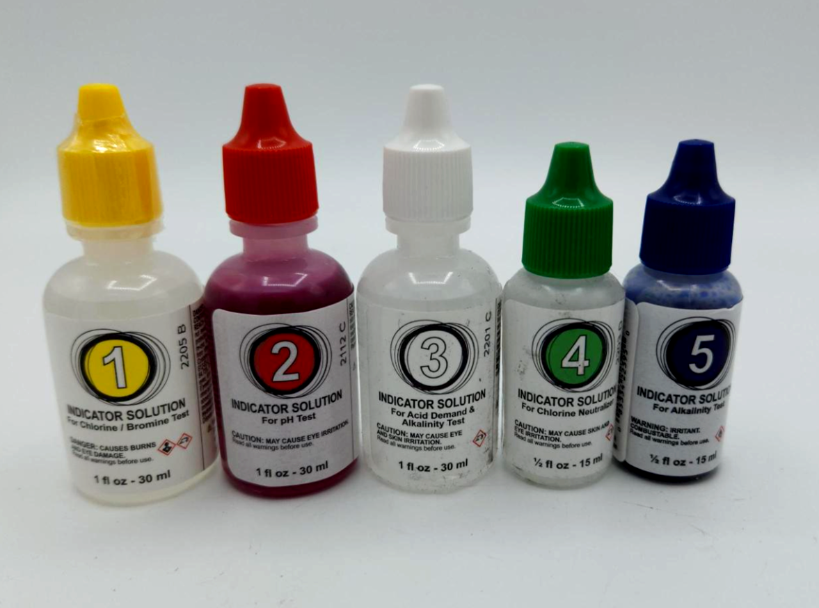 #1 - #5 POOLMASTER / POOLSTYLE TEST KIT REAGENTS **5 PACK! Full set! - Image 4