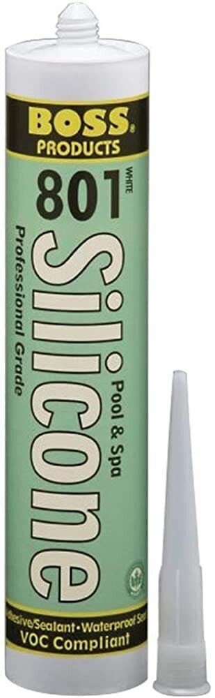 BOSS 801 SILICONE ADHESIVE - CLEAR - 10.3OZ (SOUDAL ACCUMETRIC - 142312)