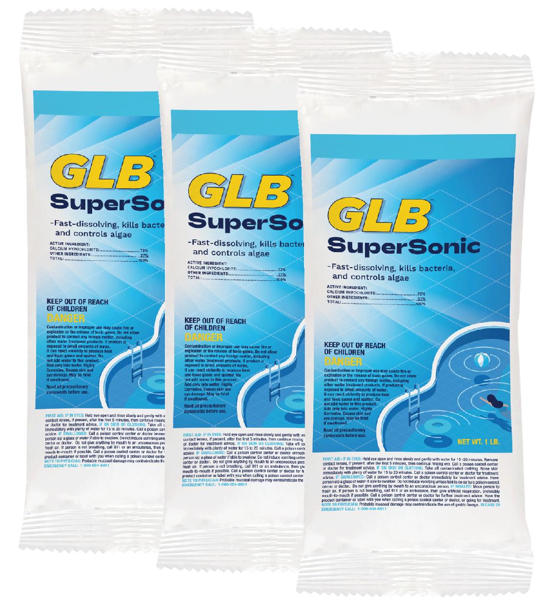GLB® SUPERSONIC Cal-Hypo Shock - 1 LB 3-Pack *BULK DISCOUNTS* (GLB - 71442A)