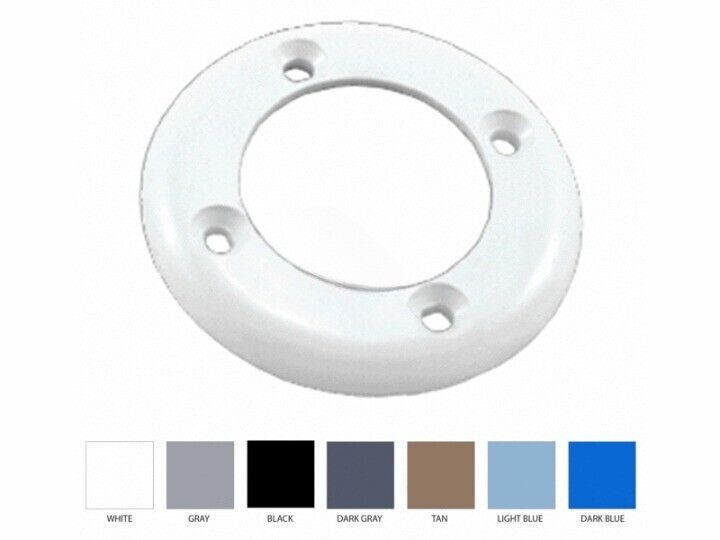 VINYL INLET FITTING FACE PLATE - WHITE (SUPER-PRO - 25545-000-000)