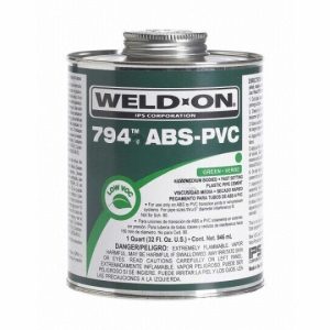 WELD-ON 794 GREEN MEDIUM BODY ABS-PVC CEMENT - PINT (IPS CORPORATION - 10274)