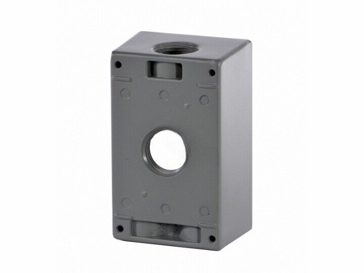 1-GANG BOX W/ 4 .75" HOLES - GRAY (ORBIT INDUSTRIES INC - 1B75-4)
