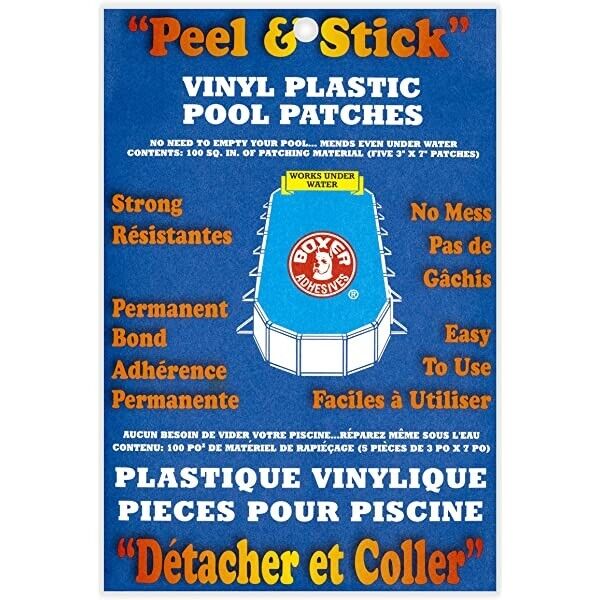 3" X 7" SELF ADHESIVE POOL PATCH - **5 PACK!! (UNION LABORATORIES INC - #10)