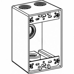 1-GANG DEEP BOX W/ 4 .75" HOLES (ORBIT INDUSTRIES INC - 1DB75-4)