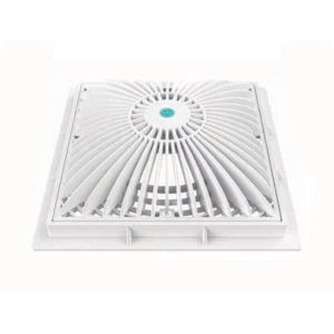 9"X9" MOFLOW SUCTION COVER W/ FRAME - WHITE (AQUASTAR - 9MF101)
