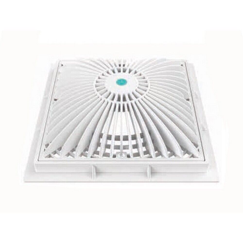 9"X9" MOFLOW SUCTION COVER W/ FRAME - WHITE (AQUASTAR - 9MF101)