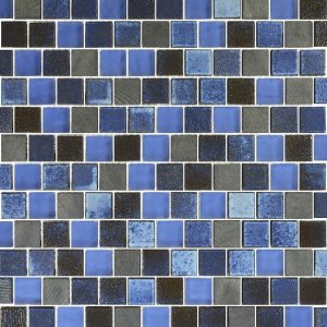 LUNAR 1x1 LIGHT BLU BLEND MOSAIC SOLD BY sqft (ARTISTRY IN MOSAICS - GL82323B1)