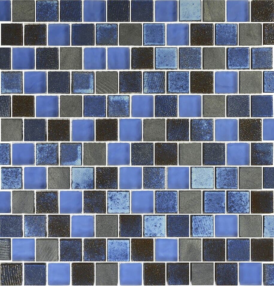 LUNAR 1x1 LIGHT BLU BLEND MOSAIC SOLD BY sqft (ARTISTRY IN MOSAICS - GL82323B1)