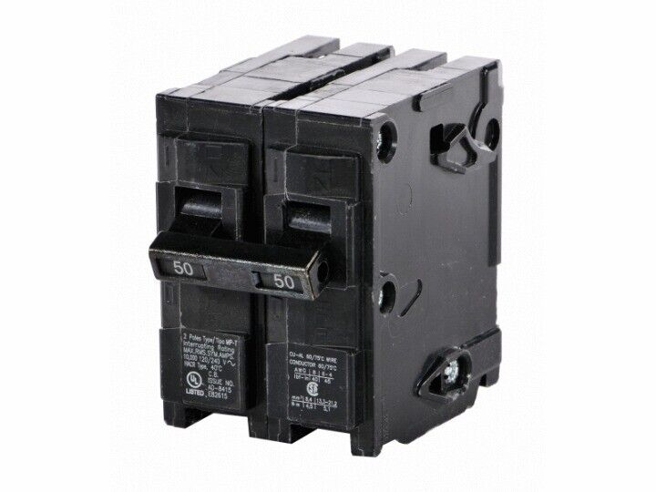 CUTLER HAMMER 2 POLE CIRCUIT BREAKER 50 AMP (EATON CORPORATION - BR250)