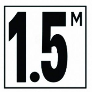 5IN NON-SKID METRIC 1.5 M DEPTH MARKER TILE  (NPT - DM52-520)