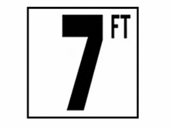 SMOOTH 7 FT DEPTH MARKER TILE - 5" (NPT - DM51-2070)