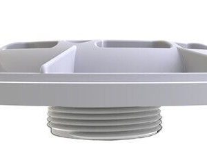 1.5"MPT WHITE 6" SUMPLESS BULKHEAD ADAPTER (AQUASTAR - 6E15T101)