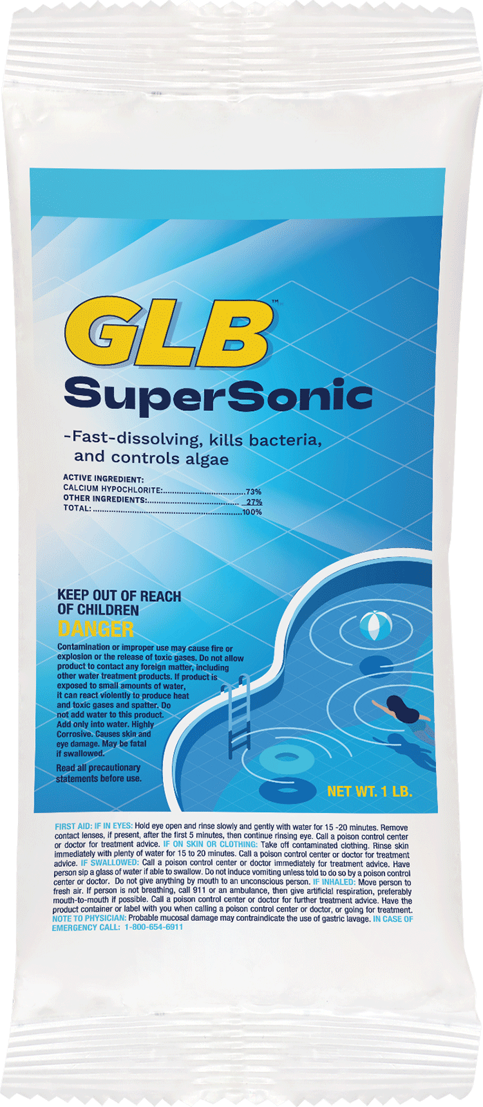 GLB® SUPERSONIC Cal-Hypo Shock - 1 LB 12-Pack *BULK DISCOUNTS* (GLB - 71442A) - Image 2