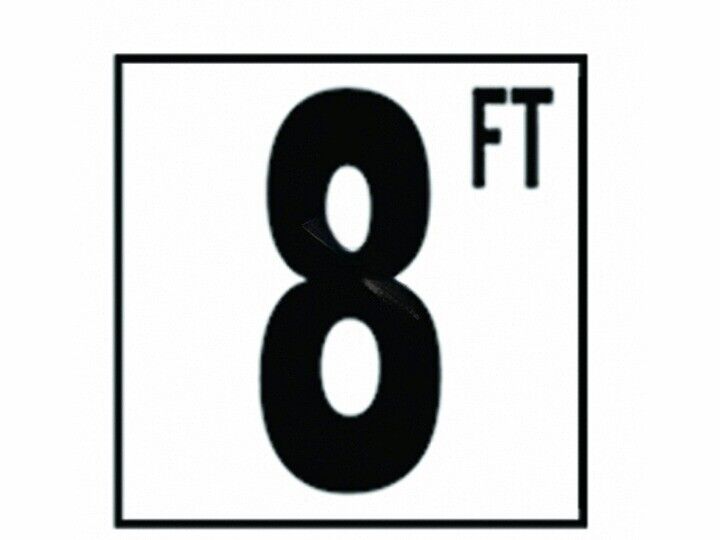 SMOOTH 8 FT DEPTH MARKER TILE - 5" (NPT - DM51-2080)