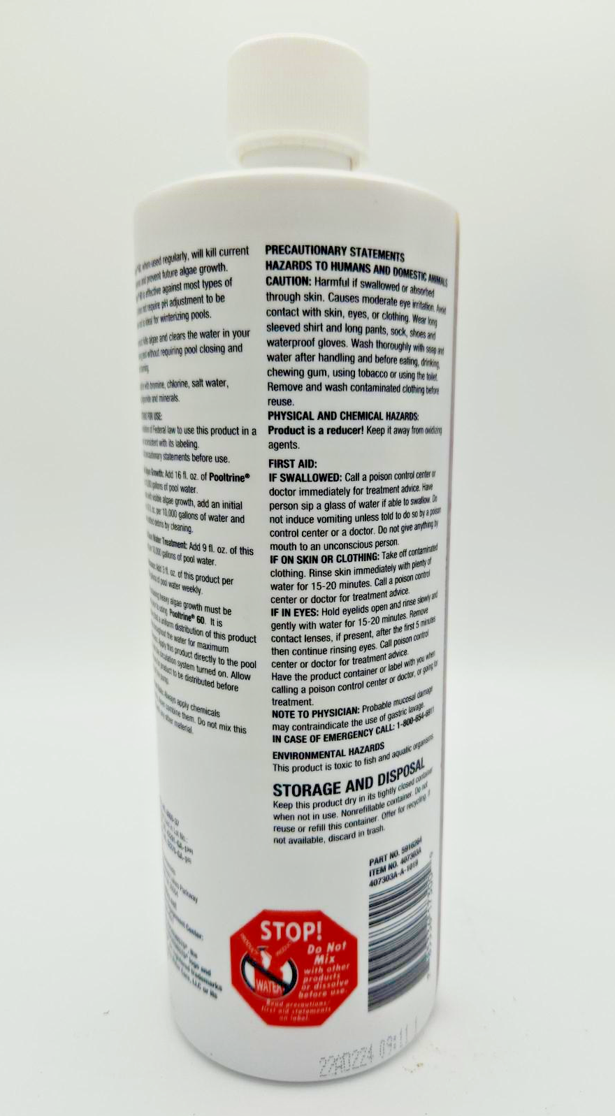 POOLTRINE 60 - ALGAECIDE 32OZ (Quart) - (APPLIED BIOCHEMISTS - 407303A) - Image 2