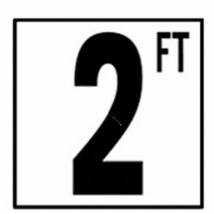 5IN SMOOTH 2 FT DEPTH MARKER TILE - 5"  (NPT - DM51-2020)