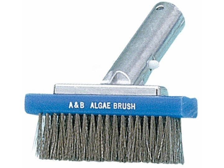 5" SS BRISTLE STRAIGHT ALUM ALGAE BRUSH (A&B BRUSH - 2004)