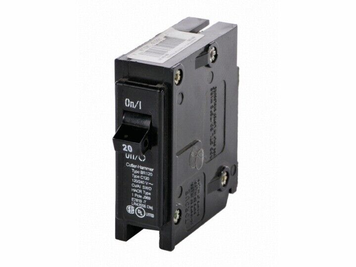 CUTLER HAMMER 1 POLE CIRCUIT BREAKER 20 AMP (EATON CORPORATION - BR120)