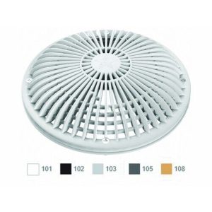 10" MOFLOW SUCTION COVER W/ FRAME - LIGHT GRAY (AQUASTAR - 10MF103)