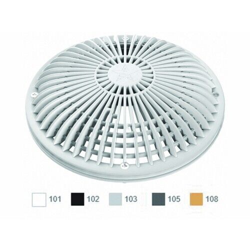10" MOFLOW SUCTION COVER W/ FRAME - LIGHT GRAY (AQUASTAR - 10MF103)