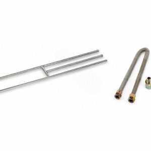 BURNER H-STYLE 36X6" SS 16" GAS FLEX LINE .5" NIPP (AMERICAN FIREGLASS- SS-H-36)