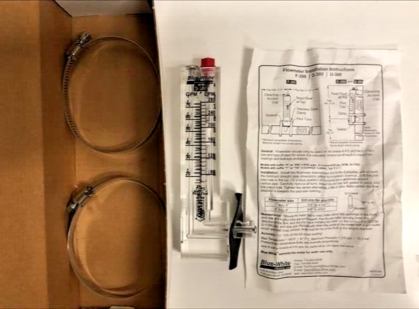 18-70 GPM 2.00 PIPE DOWN FLOW METER (BLUE-WHITE - D-30200PR) - Image 4