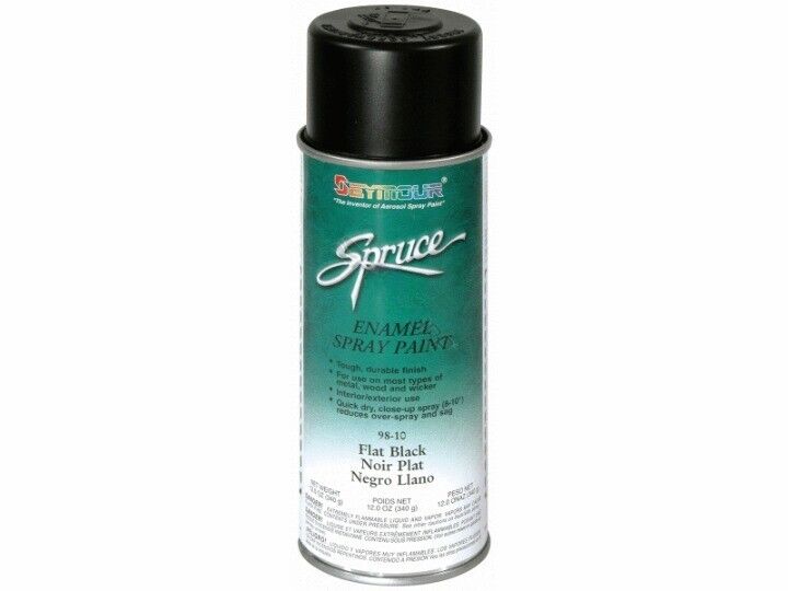 FLAT BLACK ENAMEL SPRAY PAINT (SUPER-PRO - 98-10)