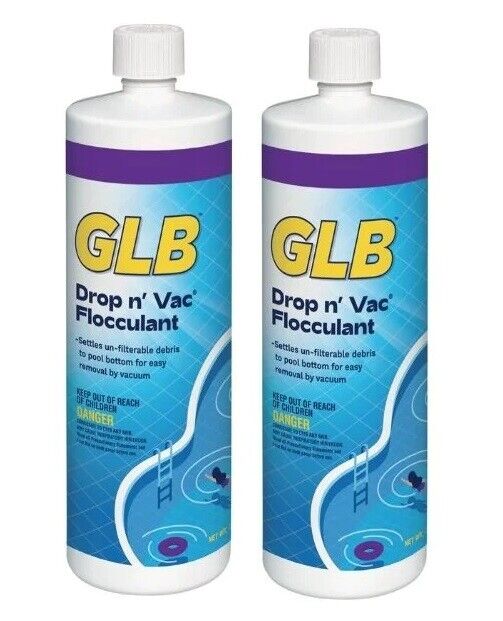 DROP N' VAC ; Flocculant - Debris Settling/Clearing, 32oz 2-Pack (GLB - 71408A)