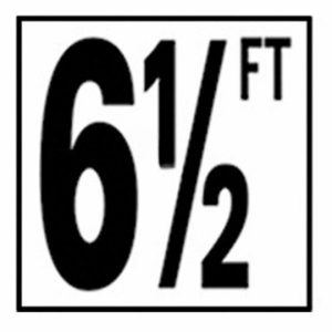 SMOOTH 6 1/2 FT DEPTH MARKER TILE - 5"  (NPT - DM51-2065)