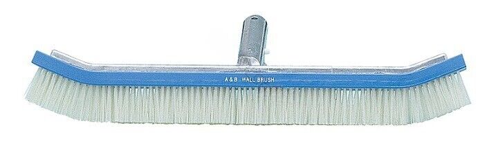 18" WHITE PVC BRISTLE CURVED ALUMINUM WALL BRUSH (A&B BRUSH - 3010)