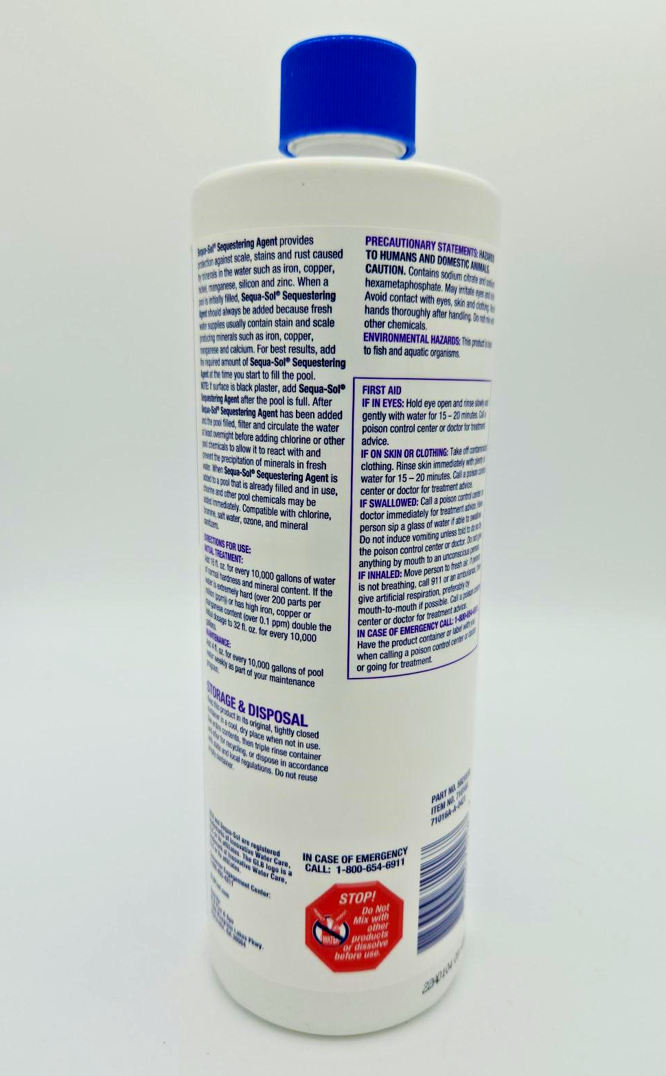 SEQUA-SOL ; Sequestering Agent, 32 OZ (GLB - 71016A) - Image 2