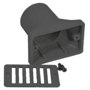 2"X4" GUTTER DECK DRAIN - DARK GRAY  (AQUASTAR  - GDD105)