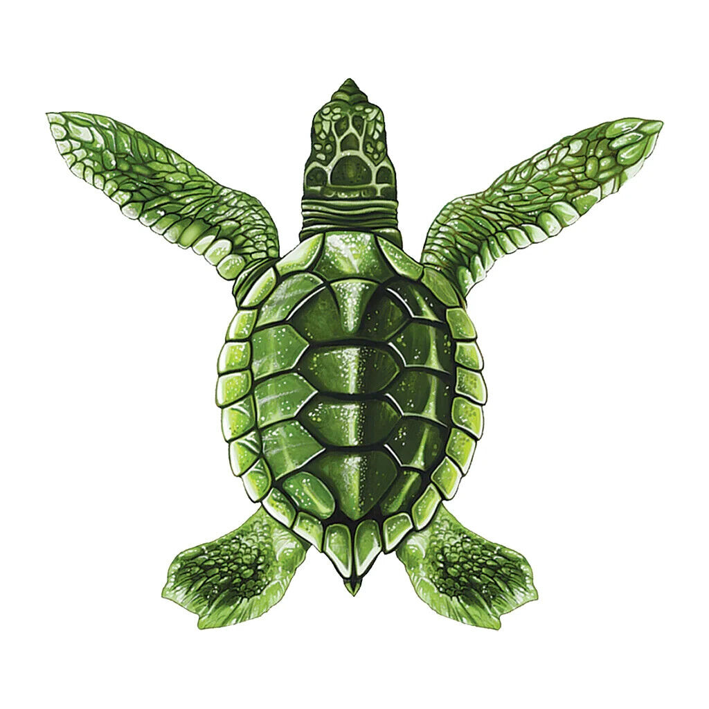 GREEN BABY TURTLE - A 5"x5" (CUSTOM MOSAICS INC - PORC-ST20A)