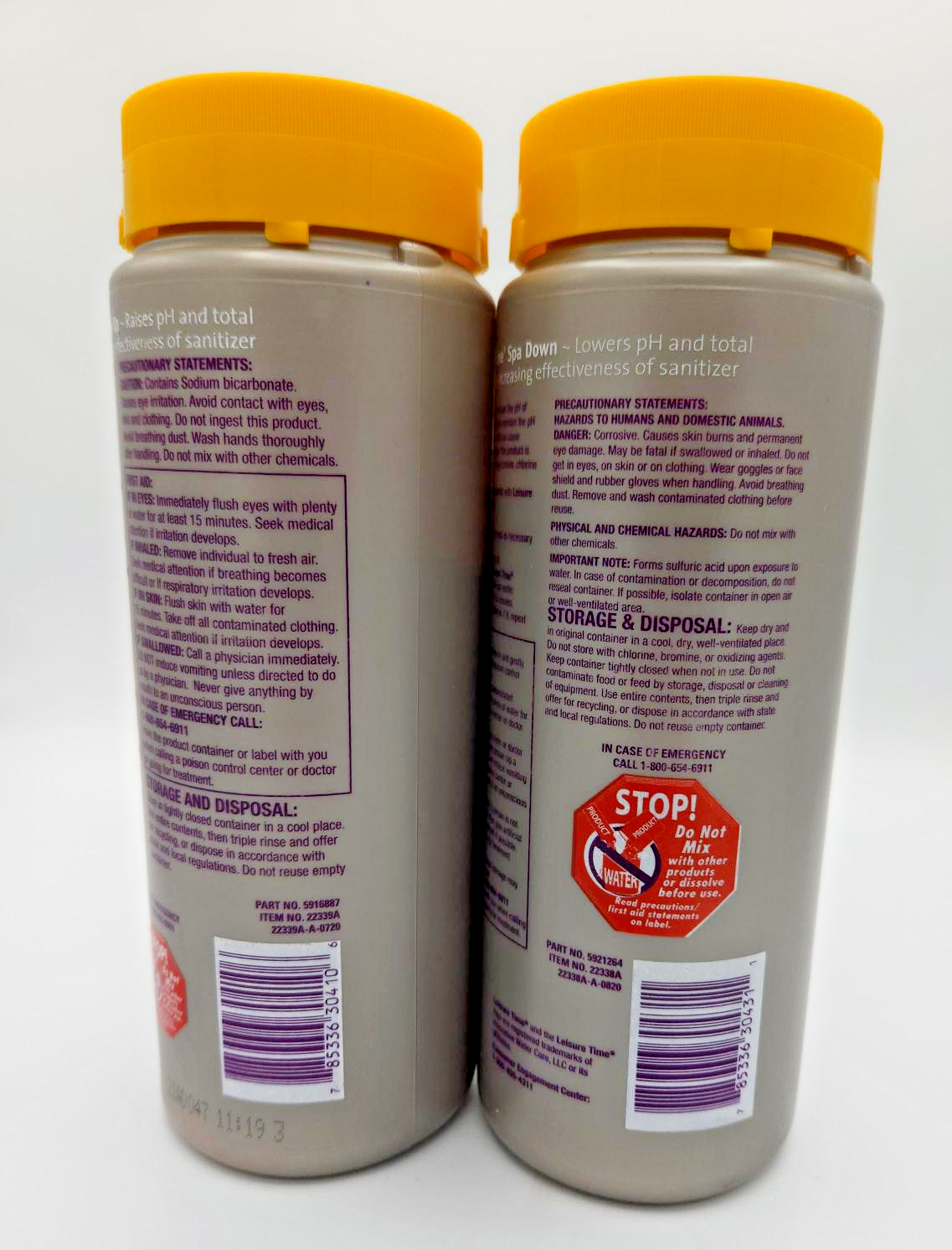 SPA UP & SPA DOWN ; pH/Alkalinity balancer Combo Pack (Leisure Time) - Image 3