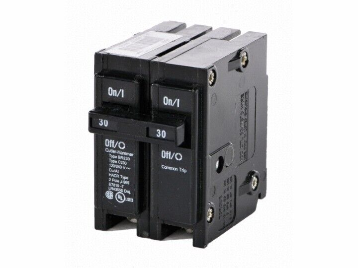 *****CUTLER HAMMER 2 POLE CIRCUIT BREAKER 30 AMP (EATON CORPORATION - BR230)