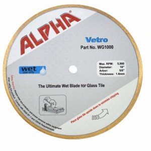10" GLASS TILE WET VETRO BLADE (ALPHA PROFESSIONAL TOOLS - WG1000)