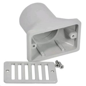 2"X4" GUTTER DECK DRAIN - LIGHT GRAY  (AQUASTAR - GDD103)
